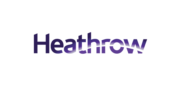Purple text logo for Heathrow airport, a Safe 365 client