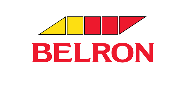 Red and yellow text and graphic logo for BELRON, a Safe365 client